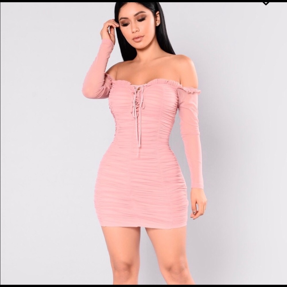 Maura mesh dress - mauve